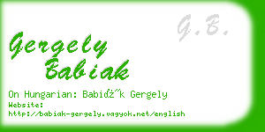 gergely babiak business card